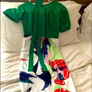 A ladies dress knee length in a medium.